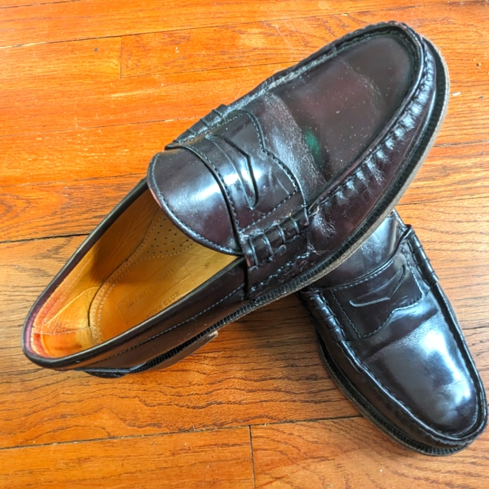 Oak Street Bootmakers Beefroll Penny Loafers (Color 8, Maroon) - Size 9 D